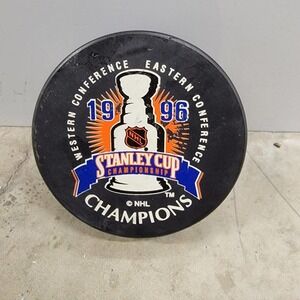 1996 Stanley Cup Championship Official‎ NHL Hockey Puck Colorado Avalanche